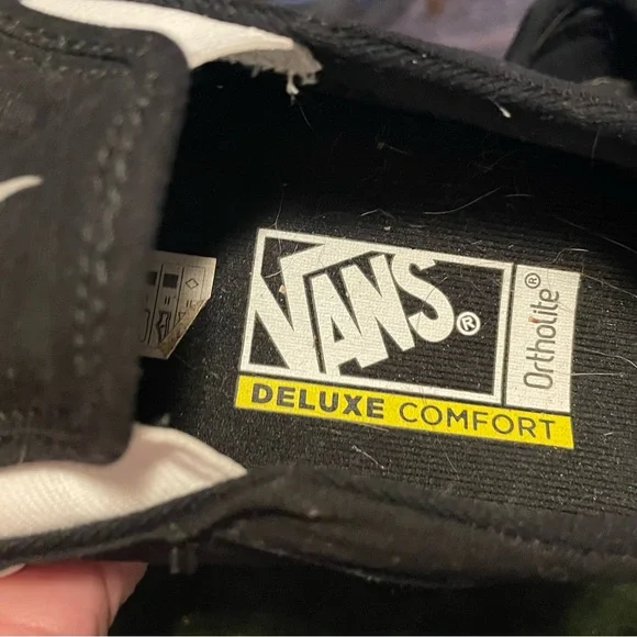 Vans Black and Gray Flame Slip-On Sneakers - Picture 2 of 3